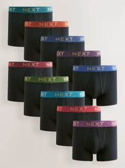 Ceinture noire riche chinée - Coupe standard - Caleçon A-Front 10 Pack