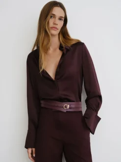 Ceinture Reiss Odell à double bride en cuir style corset