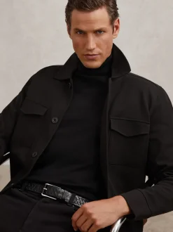 Ceinture Reiss Preston en cuir tissé