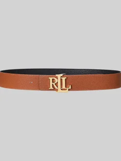 Ceinture réversible Lauren Ralph Lauren en cuir galet à large logo