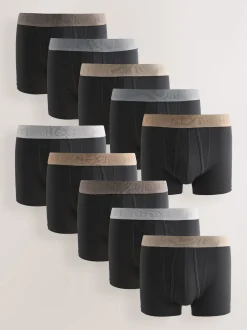 Ceintures noires neutres - Coupe standard - Caleçon A-Front 10 Pack