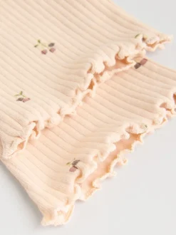 Cerise neutre - Ensemble 3 pièces : gilet en maille, haut à manches longues et leggings (0mois -3ans)