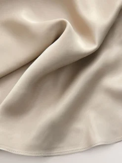 Champagne doré - Jupe Midi Satin