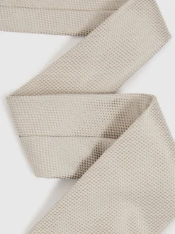 Champagne doux - Cravate Reiss Ceremony en soie texturée Blend