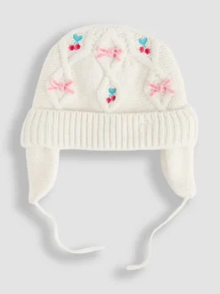 Chapeau JoJo Maman Bébé côtelé à pom-pom-pom