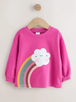 Character rose arc-en-ciel - T-shirt à manches longues (3mths-7yrs)