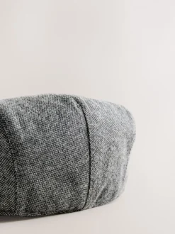 charbon de bois - Casquette plate à chevrons