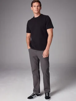 charbon de bois - Straight Fit Classic Jeans extensibles