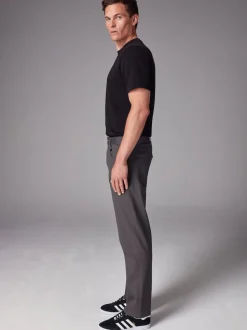 charbon de bois - Straight Fit Classic Jeans extensibles