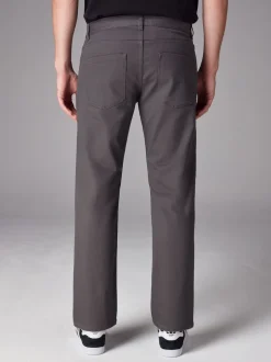 charbon de bois - Straight Fit Classic Jeans extensibles