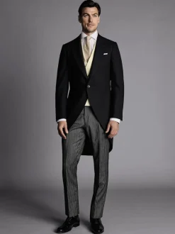 Charles Tyrwhitt Costume du matin à chevrons coupe slim : manteau queue-de-pie