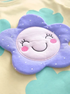 Chat/ Licorne/ Fleur pastel - Lot de 3 pyjamas Snuggle à manches longues (9mois-12ans)