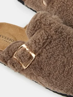 Chaussons Accessorize sabots en peau de mouton