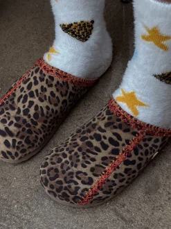 Chaussons mules Never Fully Dressed imprimé léopard