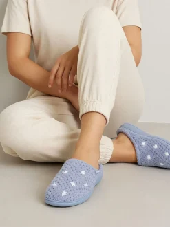 Chaussons mules Totes Isotoner Popcorn en molleton pour femme