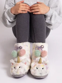 Chaussons Totes Totes licorne en fausse fourrure pour enfant