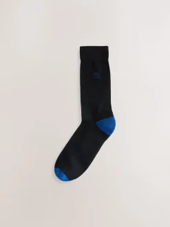 Chaussures à talons riches noires - Lot de 10 paires de chaussettes confortables rayées à semelle rembourrée