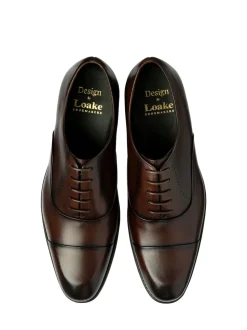 Chaussures Loake Oxford marron à embout peint à la main