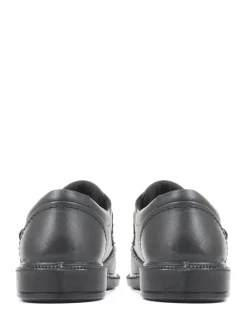 Chaussures Pavers en cuir Coupe ample Noir ajustable