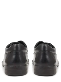 Chaussures Pavers élégantes en cuir à lacets noires