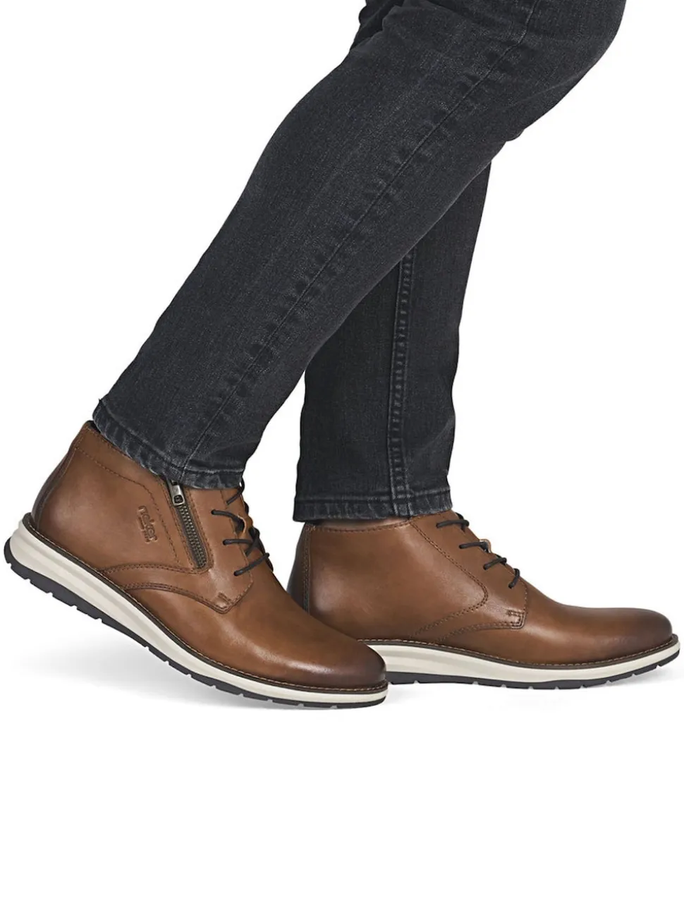 Chaussures Rieker marron zippées