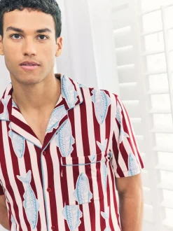 Chelsea Peers pyjama court imprimé pêcheur à rayures