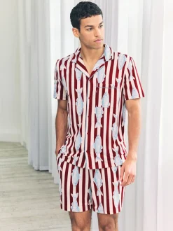 Chelsea Peers pyjama court imprimé pêcheur à rayures