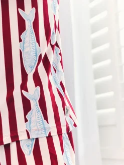 Chelsea Peers pyjama court imprimé pêcheur à rayures