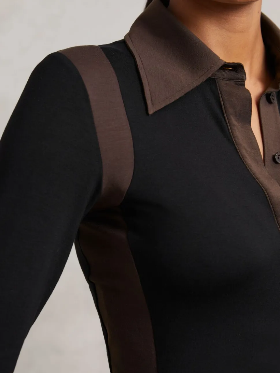 Chemise à col color-block Reiss Denise en jersey