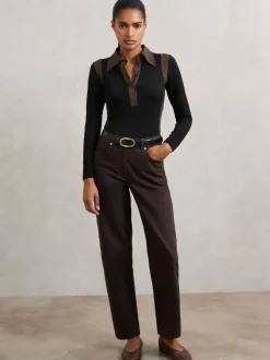 Chemise à col color-block Reiss Denise en jersey