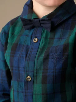 Chemise Angel & Rocket Abel à carreaux avec nœud cravate