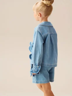 Chemise Angel & Rocket Eden Denim 3D à fleurs