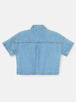 Chemise Angel & Rocket Zeta carrée en denim avec ornements