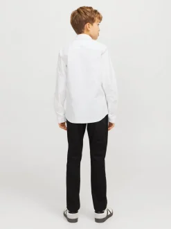 Chemise JACK & JONES Junior stretch à manches longues blanche