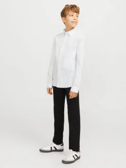Chemise JACK & JONES Junior stretch à manches longues blanche