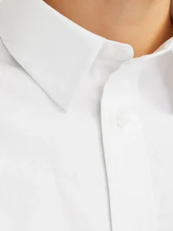 Chemise JACK & JONES Junior stretch à manches longues blanche