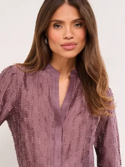 Chemise Lipsy boutonnée à détail en tissu dévoré