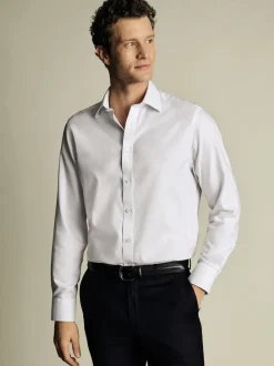 Chemise Oxford Charles Tyrwhitt extra slim non Iron Royal 100% coton