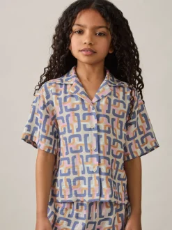 Chemise Reiss Eva à imprimé chaîne géométrique