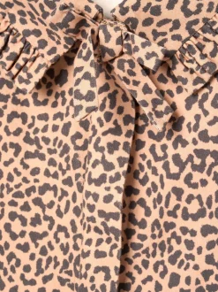 Chemisier Angel & Rocket Erika à col Cravate léopard