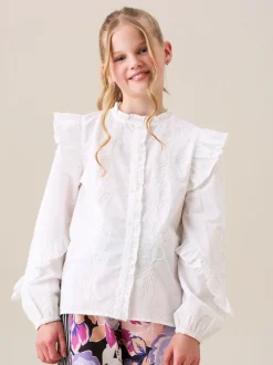 Chemisier Angel & Rocket Lacey brodé à manches volantées