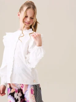 Chemisier Angel & Rocket Lacey brodé à manches volantées