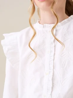 Chemisier Angel & Rocket Lacey brodé à manches volantées