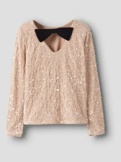 Chemisier NAME IT en velours à sequins avec nœud