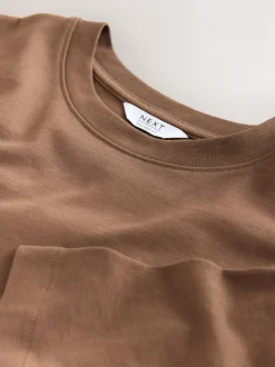 Chocolat brun - Coupe ample - T-shirt épais