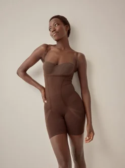 Chocolat Nude - Body gainant au ventre sans soutien-gorge
