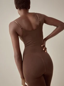 Chocolat Nude - Body gainant au ventre sans soutien-gorge