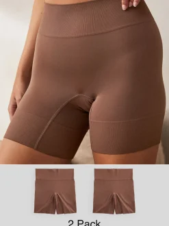 Chocolat Nude - Lot de shorts anti-frottement sans 2