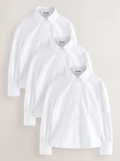 Clarks Lot de 3 chemises d’école ajustées à manches longues