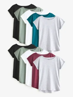Classique - Lot de 10 T-shirts à manches courtes 100 % coton